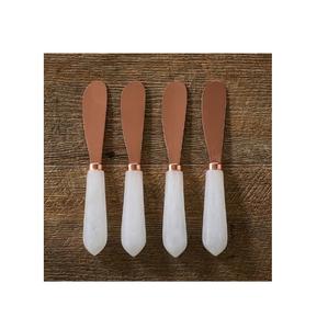 Poignée en cuivre martelé élégant or miroir poli mariage ensemble simplicité acier inoxydable plaqué or couverts miroir, acier - Product Image 6