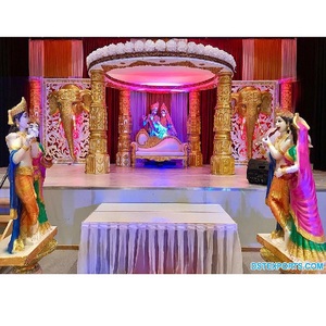 Big Fat South Indian Wedding Mandap <b>Backdrop</b> Exclusive Hindu Krishna Mandap for <b>Party</b> Manavarai Kalyana Mandapam Decoration UK - Product Image 1