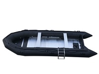 Bateau pneumatique pliable Hypalon/PVC de 18 pieds (550 cm) avec roue de transom, capacité de 12 personnes