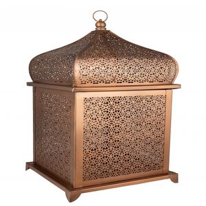 Lanternes de bougie suspendues rondes de Style marocain de finition antique noire pour l'article décoratif d'utilisation de fête d'anniversaire de mariage d'hôtel à la maison - Product Image 4