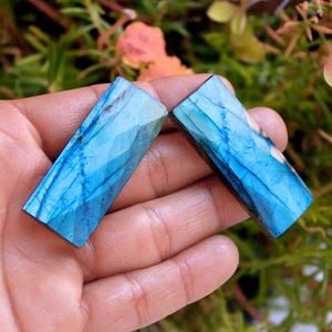 Pendentif sculpté au visage en labradorite naturelle, avec visage sculpté, lot de 36 paires de pierres allongées, cabochon, boucles d'oreille, quartz, pierres précieuses amples - Product Image 1