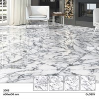 Mosaïque murale en porcelaine blanche à motif floral 600x600mm pour projets hôteliers et spas, décoration intérieure, garantie à vie