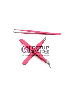 แหนบต่อขนตาสแตนเลส45องศาเครื่องมือความงามแบบปรับแต่งโลโก้ได้ - Product Image 5