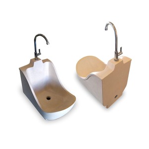 Muslim Wudu Oval Terrazzo Pedestal <b>Sink</b>-Modern Design Best Quality Foot Washing Basin <b>for</b> Prayer Preparation - Product Image 3