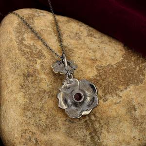 ขายส่ง925เงินสเตอร์ลิงเสน่ห์คุณภาพดีสีเขียวนิลทับทิมพลอยจี้สร้อยคอชุบทองเครื่องประดับผู้ผลิต - Product Image 4