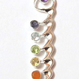 จักระเหลี่ยมเพชรพลอยคลื่นจี้สำหรับขาย - Product Image 1