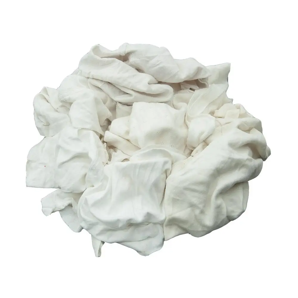 Top Bán 100% Cotton Rags Trắng Công Nghiệp Vải Cắt Mảnh May Mặc Phế Liệu Dệt Chất Thải Từ Bangladesh