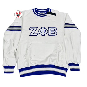 Zeta phi Beta เสื้อสเวตเตอร์คอกลมของผู้หญิงปักลายกำมะหยี่ขนาดพิเศษคอกลมมหาวิทยาลัย - Product Image 2