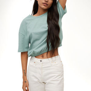 New And Stylish comfortable Customized Fresh And Pure Cotton Fabric Women Apparel T Shirts - Product Image 3