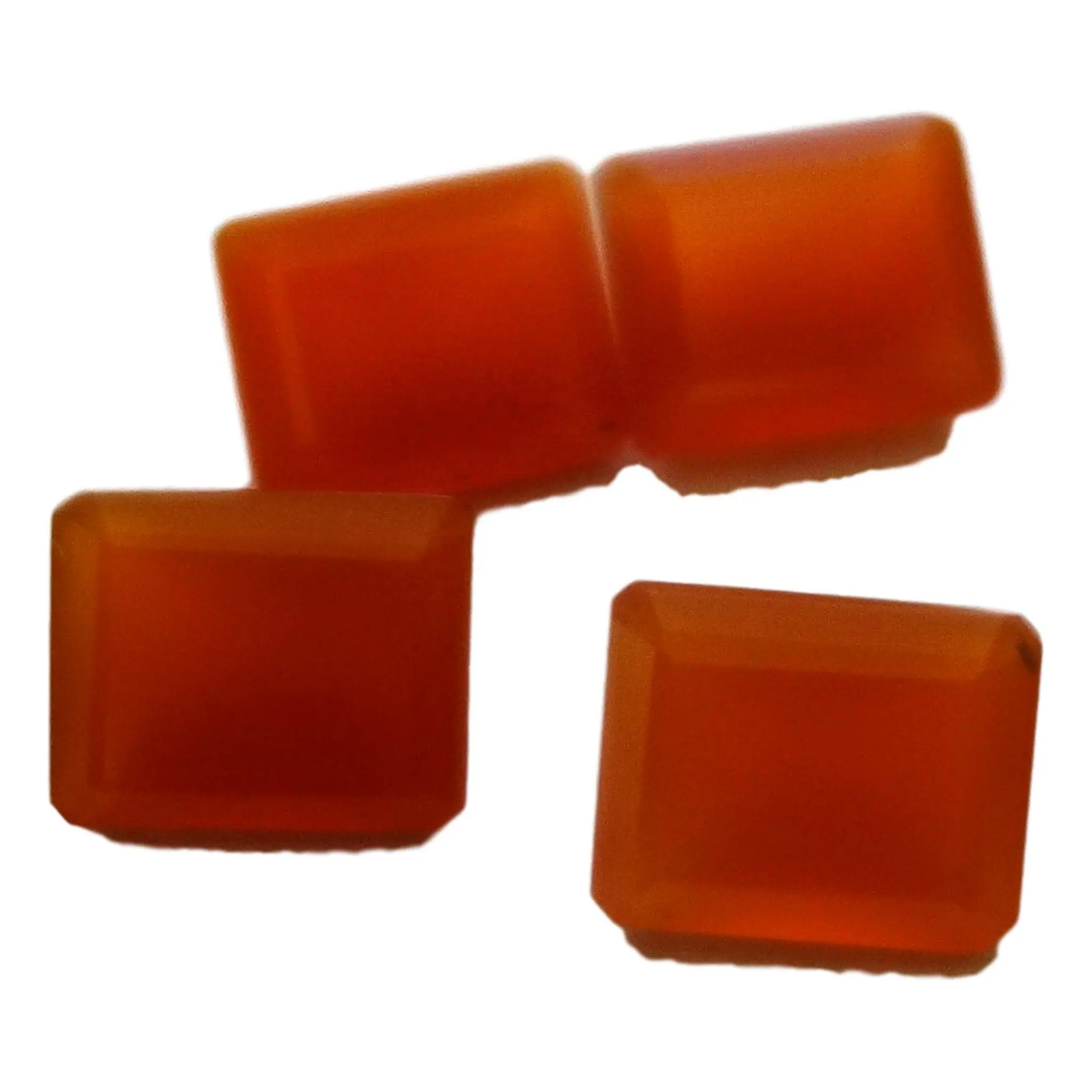 Faceted Orange Chalcedony Emerald Cut All Shapes And Sizes Cut On Custom Orders In Wholesale Prices In All Other Types Of Natura
