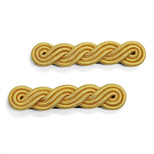Barras trenzadas de alambre de lingotes de oro y plata, insignias uniformes, charreteras de hombro de algodón hechas a mano - Product Image 6