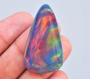 Multi Fire Cabochon High Quality Multi Fire Aurora Opal Gemstone Custom Shape And Size Shape Aurora Opal Pair Aurora Opal Gems - Product Image 2
