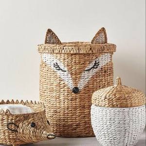 Paniers de rangement en jacinthe d'eau naturelle de haute qualité du Vietnam avec poignées bac organisateur d'approvisionnement moderne - Product Image 2