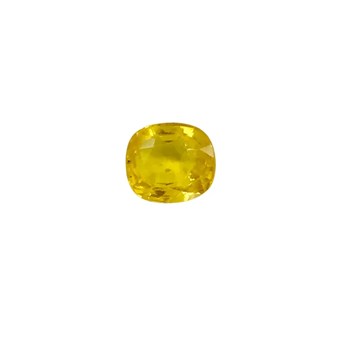 טבעי לימון צהוב ספיר 8.3x7.3 Mm סגלגל פיאות לחתוך חן עבור שרשרת טבעות תכשיטים