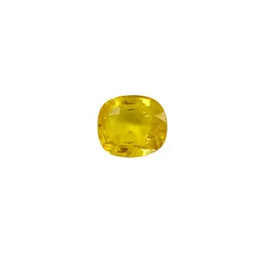 Limão natural amarelo safira 8.3x7.3mm, oval facetado pedra preciosa para colar, jóias