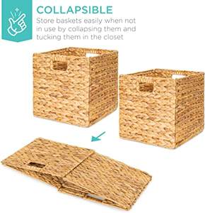 OEM Collapsible Water Hyacinth <b>Storage</b> <b>Basket</b> Foldable Woven <b>Seagrass</b> Hyacinth <b>Baskets</b> - Product Image 6