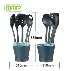 Juego de Utensilios de Cocina de Plástico PP de 7 Piezas con Reposacucharas, Resistentes al Calor, Seguros para Alimentos, Aptos para Uso en Campamentos - Product Image 4