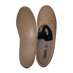 BAIFA ENTERPRISES BE-1010 Chaussures plates de ballet souples 100 % cuir pour femmes, danse latine, personnalisables, confortables, durables, en tissu de coton - Product Image 3