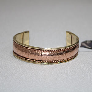 Women's Traditional Pure Brass Cuff <b>Bangle</b> <b>Bracelet</b> Customizable Design High Quality Fashion Accessory for Gift Occasions - Product Image 1