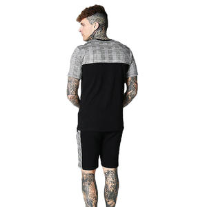 เสื้อเชิ้ตลำลองและกางเกงขาสั้นสำหรับผู้ชายชุดเต็มรูปแบบป้องกันแบคทีเรียและป้องกันรังสียูวีออกแบบลายปักลายแบบทึบสำหรับฤดูร้อน - Product Image 5