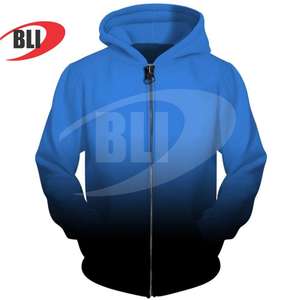 Vente en gros de sweats à capuche imprimés avant et arrière avec sublimation du logo de votre propre marque sweats à capuche zippés personnalisés pour hommes et femmes - Product Image 3