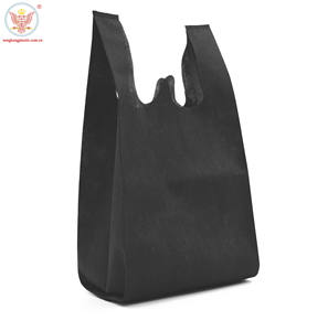 Bolsa de compras de camiseta no tejida reutilizable ecológica personalizada con chaleco estampado de logotipo bolsa no tejida con logotipo impreso - Product Image 1