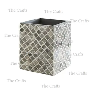 Wooden And Mop Work Waste Bin And Garbage Bin For Living Room Drawing Room Bedroom Use At Best Price