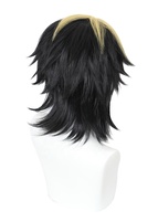 Vente en gros Tokyo Revengers perruque Cosplay 35cm court blond noir mixte Hanemiya Kazutora Peluca synthétique Anime perruques résistantes à la chaleur