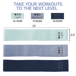 Bandes de résistance en tissu avec Logo personnalisé, élastiques pour les exercices de renforcement musculaire - Product Image 2