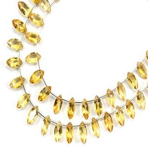 Belle pierre de naissance novembre 29 pièces pierre précieuse Citrine naturelle à facettes forme Marquise pierre coupée perles de Briolette - Product Image 1
