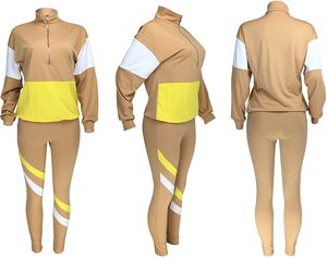 Vêtements de rue personnalisés pour femmes, ensembles de pantalons cargo brodés à capuche, joggers évasés pour survêtements de printemps - Product Image 2