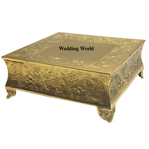 Soporte de pastel de primera calidad, forma redonda, nuevo, decorativo, chapado en oro, soporte de pastel de diseño decorativo, nuevo - Product Image 3