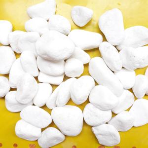 Galets blancs neige, pierre à puce pour bicyclette, paysage, jardin, pavage d'une allée et revêtement de piscine - Product Image 2