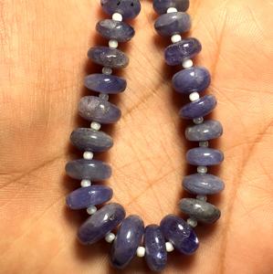 Tanzanite Rondelle Forme Polie À La Main Perles De Pierres Précieuses En Vrac Pierre Naturelle Fabrication De Bijoux En Gros Collier Prix Par Brin - Product Image 5