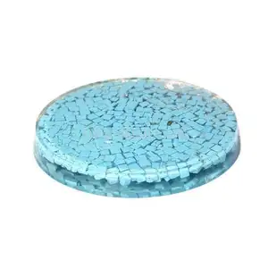 ที่รองแก้วเทอร์คอยส์ทำด้วยมือหินอาเกตคริสตัลอัญมณีสำหรับชากาแฟถ้วยของขวัญพื้นบ้านสำหรับ - Product Image 1