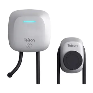 Teison 16A/32A电动壁盒充电器应用程序/Wifi/4G/RFID家用电动汽车充电站，带2型插座