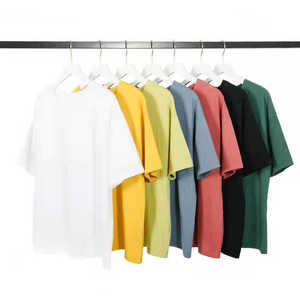 Venta caliente 100% algodón Terry hombres Camiseta lisa de gran tamaño con diseño de tela de punto Impresión y bordado personalizables - Product Image 2
