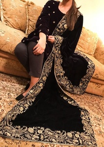 Chal de terciopelo con bordado pesado, bonito chal de invierno, 2023 - Product Image 2