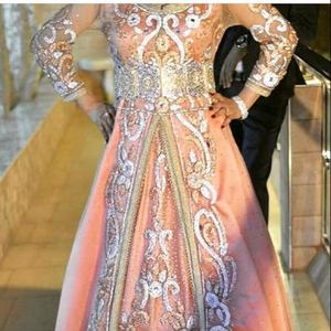 Designer marocain caftan robe de mariée superbe belle couleur avec broderie lourde Zardozi vêtements indiens et pakistanais-2019 - Product Image 1