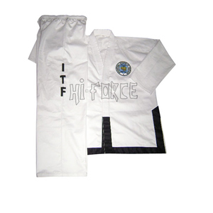 Alta calidad personalizado dobok taekwondo uniforme doboks ITF dobok tela WTF taekwondo uniforme para niños adultos - Product Image 3