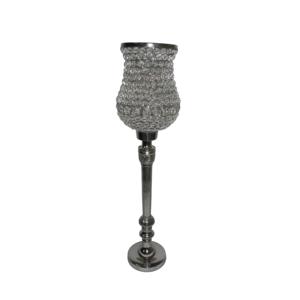 Crystal Beaded <b>Candle</b> <b>Holder</b> Shiny Polished Home Hotel Restaurant <b>Candle</b> Pillar <b>Outdoor</b> Decoration Luxury <b>Candle</b> Stand <b>Holder</b> - Product Image 1