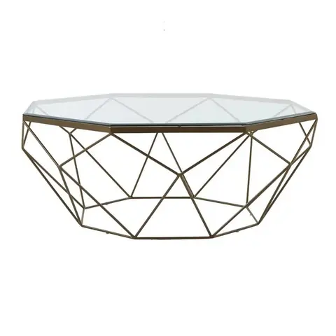 Table basse de salon en verre trempé, de forme géométrique, grande, ronde, décoration pour la maison, nouveau Design personnalisé