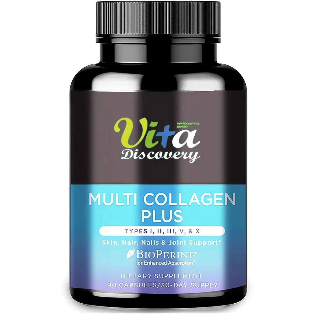 멀티 콜라겐 알약 피부 노화 방지 가수 분해 콜라겐 보충제를위한 천연 콜라겐 모발 비타민 캡슐