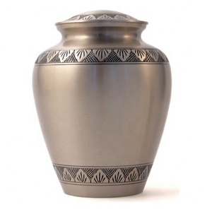 <b>Large</b> Adult Cremation <b>Urns</b> Hand Engraved Metal Burial Memorial Funeral Ashes <b>Urn</b> Treasure for Human Ashes Storage - Product Image 2