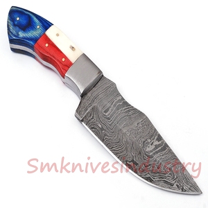 การล่าสัตว์ตั้งแคมป์กลางแจ้งที่กำหนดเองสไตล์ธงเท็กซัสจัดการมีดที่สวยงาม (Smk1625) - Product Image 3