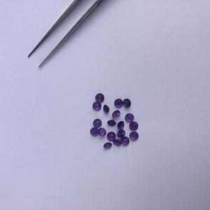 Piedra de amatista Africana Natural de 3mm, piedras preciosas sueltas redondas facetadas, último diseño para la fabricación de joyas, collar, anillo, ofertas de tendencia - Product Image 1