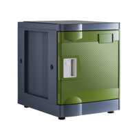 Mini-armoire de rangement moderne ECO en plastique recyclé 2S+ avec serrures multiples, résistante aux insectes, à la rouille et à l'humidité, facile à assembler