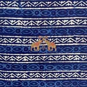 High Quality New Arrival Indigo <b>Strips</b> Printed <b>Fabric</b> Wholesale Hand Block Print High Quality <b>Fabric</b> for Dress and Home Textile - Product Image 3