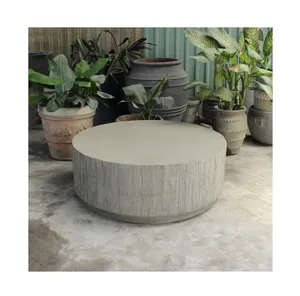 All'ingrosso tavolino rotondo in cemento con perfetta resistenza all'acqua Made in Vietnam