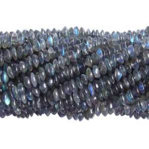 Perles de pierre naturelle en vrac, prix de gros, perles de labradorite en forme de bouton rond, taille 4-6 mm, longueur du brin 13 pouces - Product Image 1